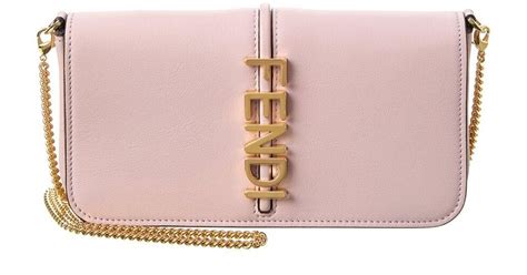 fendi calfskin by the way wallet on chain|Fendi pink wallet on chain.